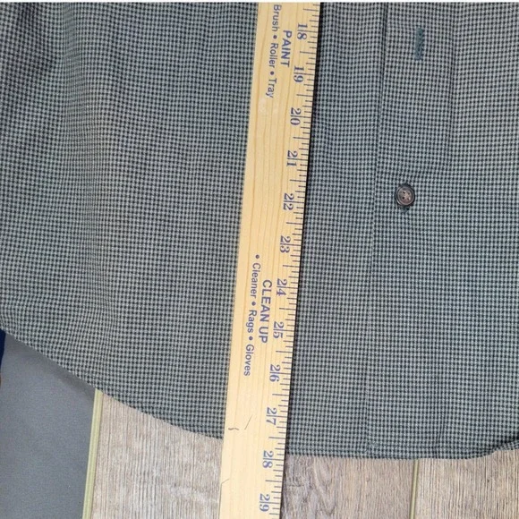 Claiborne Mens Button Up Shirt Long Sleeve Checkered Casual Medium - Picture 6 of 8